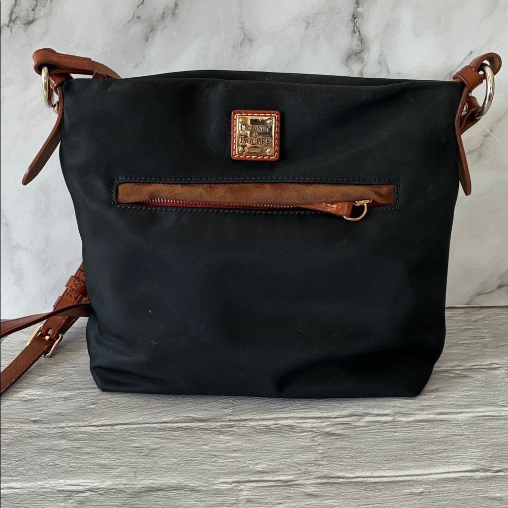 Vintage Dooney & Burke Classic Nylon Letter Carrier Crossbody Bag Purse